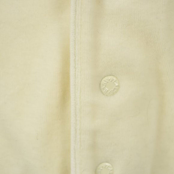 Soft velour cream hooded jacket - Picture 2 of 5